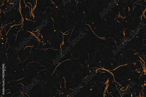 Obraz na płótnie Abstract Dark Background with Orange and Gold Textures and Lines w salonie