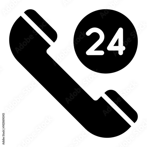 24 hours glyph icon