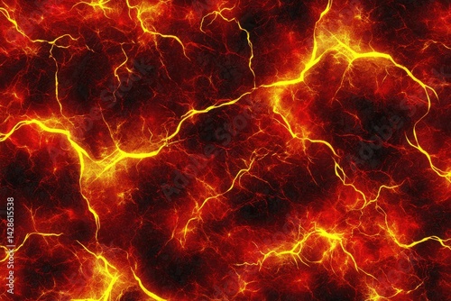 Obraz na płótnie Abstract fiery texture with glowing red and orange elements w salonie