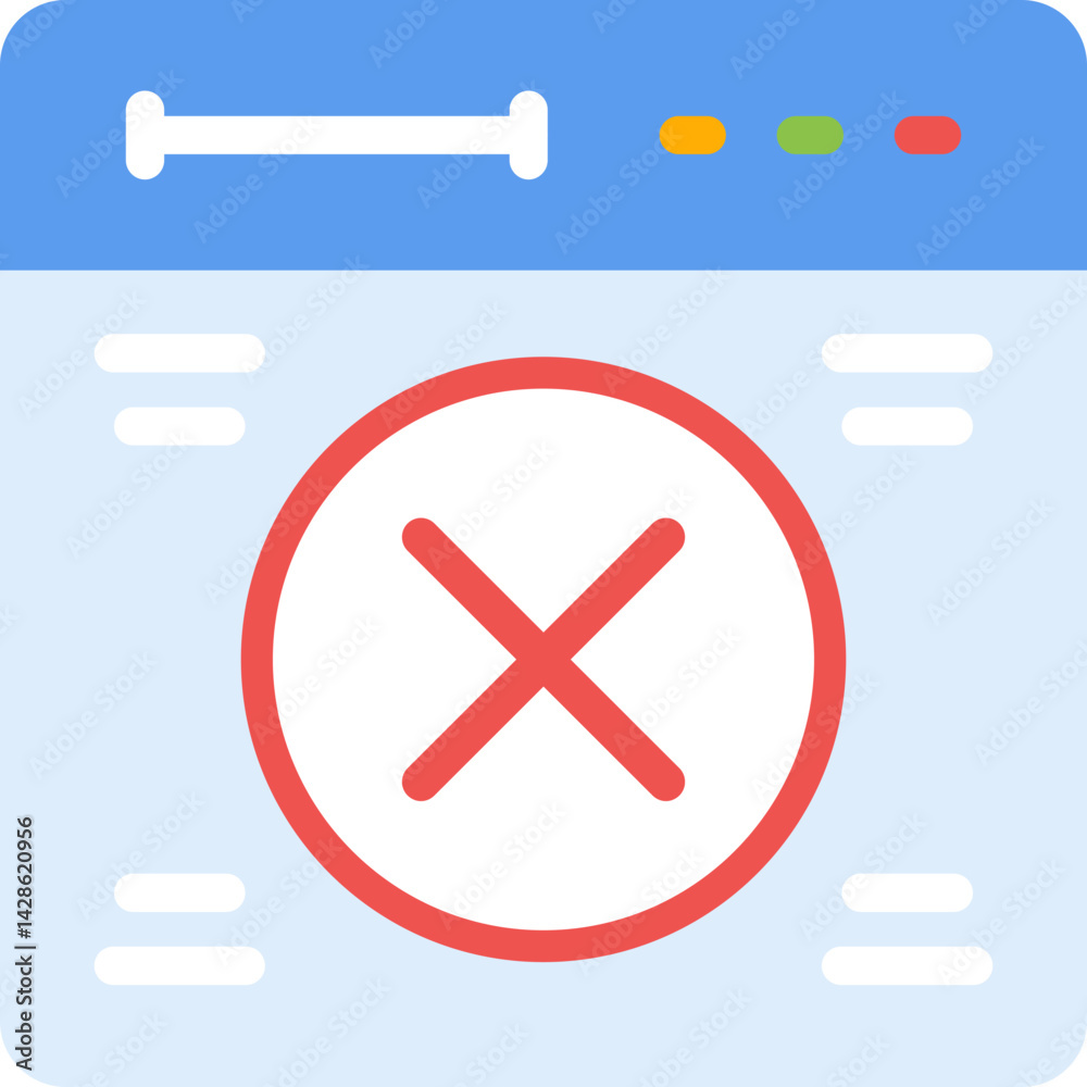 Obraz premium Web Stop Flat Icon