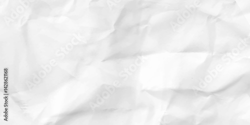 Paper texture background, Crumpled paper. White creased paper. Paper texture Crumpled White. Top view.