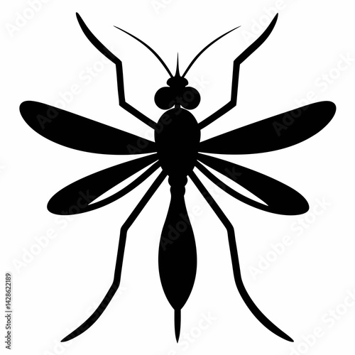 Clean and Bold Mosquito Silhouette