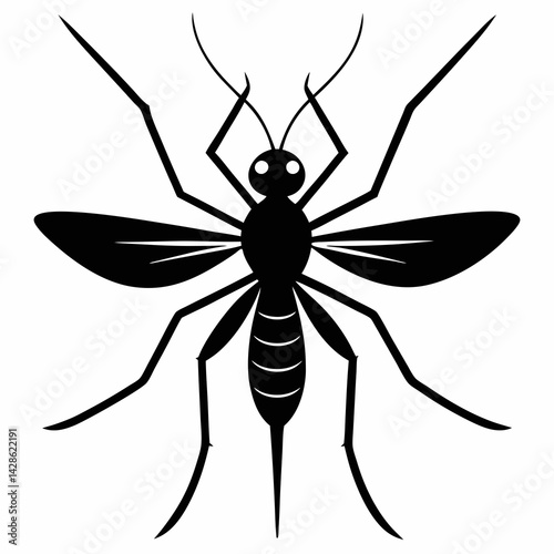 Clean and Bold Mosquito Silhouette