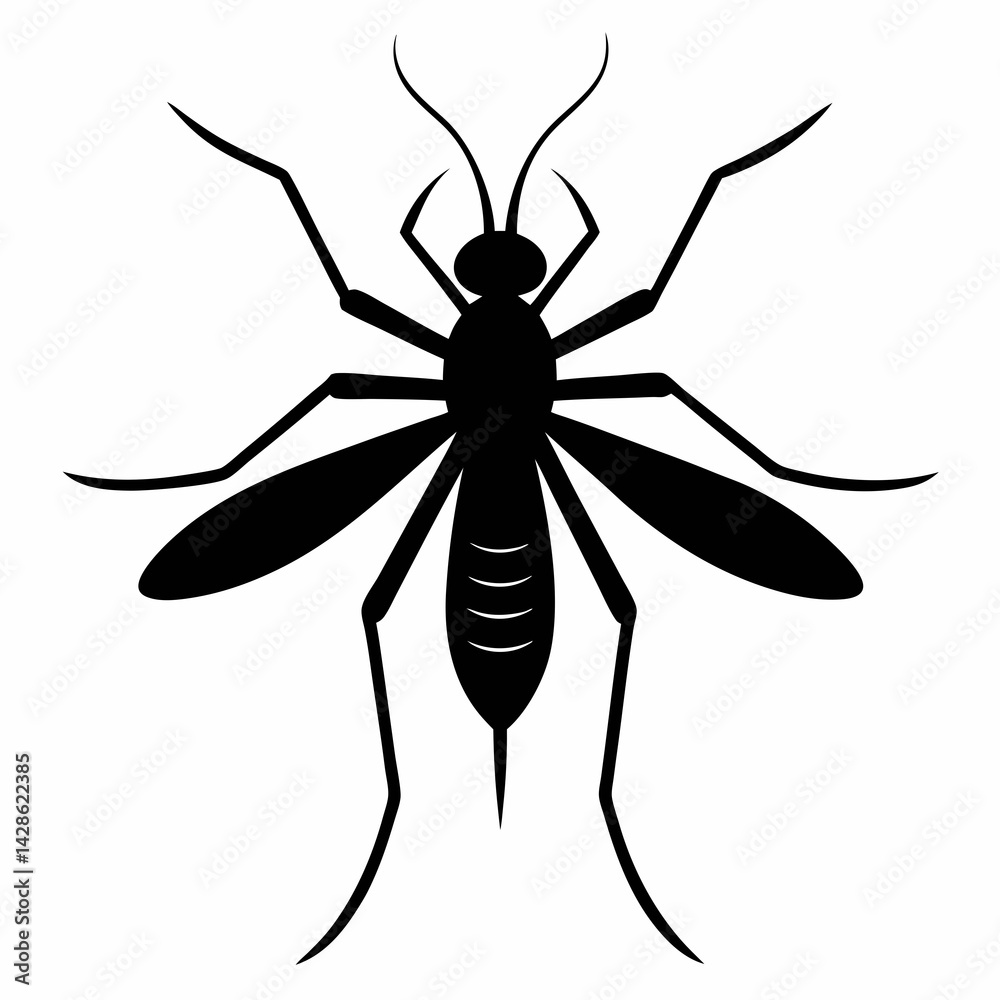 Clean and Bold Mosquito Silhouette Clean and Bold Mosquito Silhouette