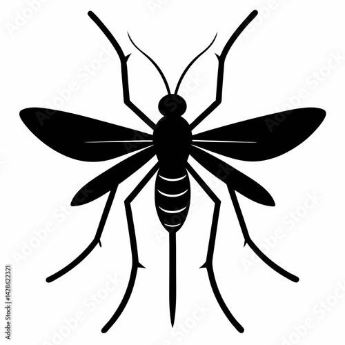Clean and Bold Mosquito Silhouette