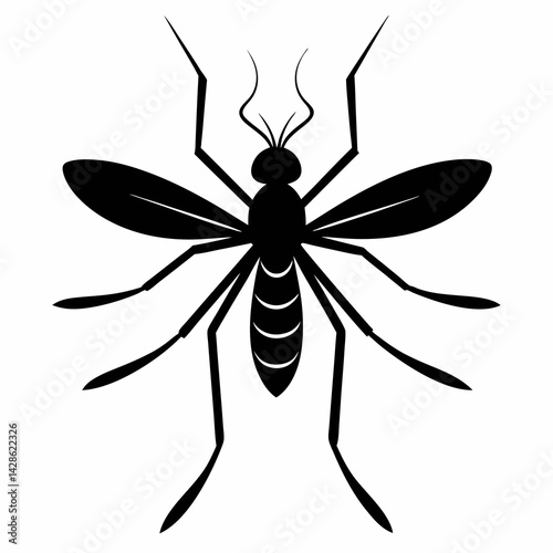 Clean and Bold Mosquito Silhouette