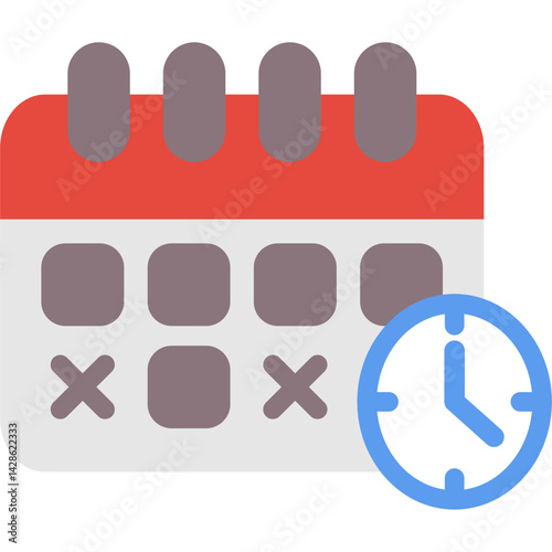 Time Schedule Flat Icon