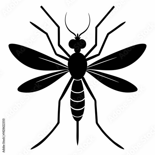 Clean and Bold Mosquito Silhouette