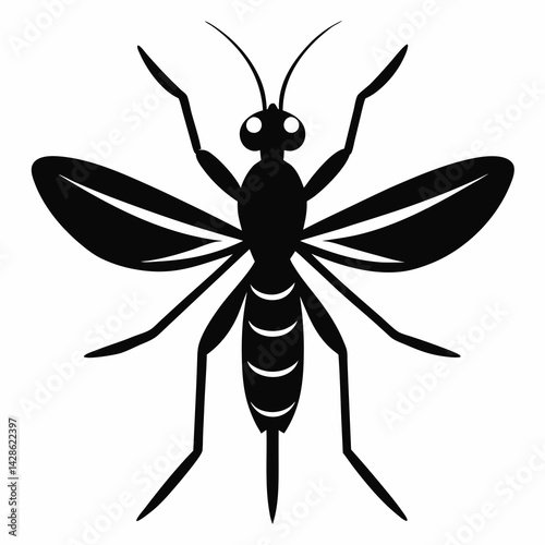 Clean and Bold Mosquito Silhouette