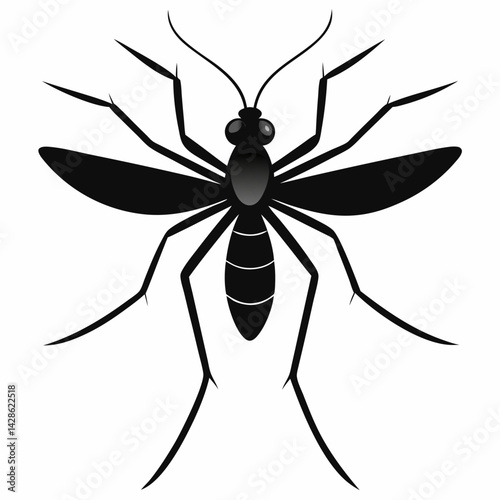 Clean and Bold Mosquito Silhouette