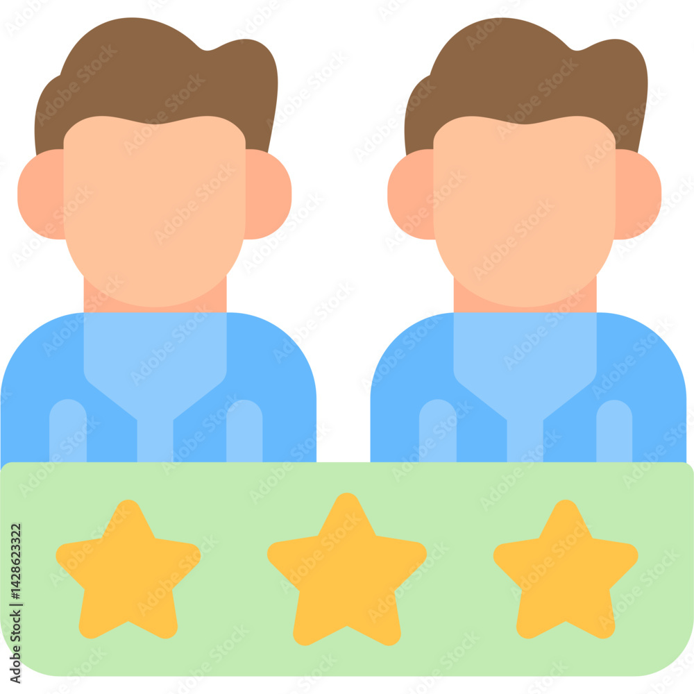 Fototapeta premium Team Excellence Flat Icon