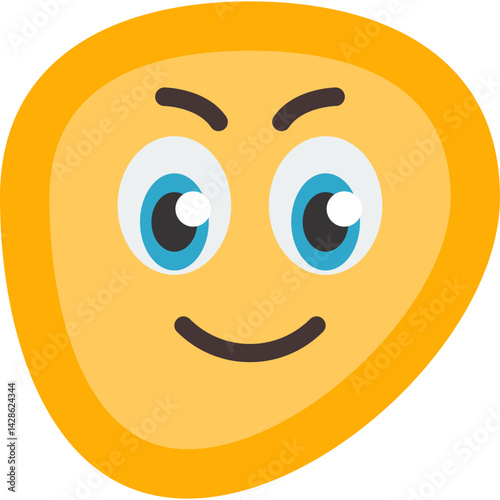Proud Face Flat Icon