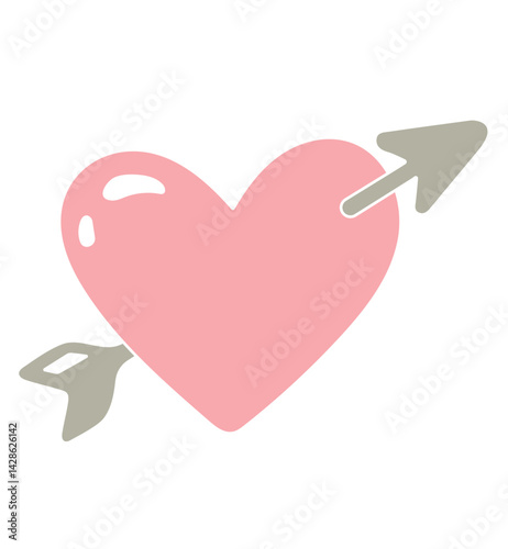 pink heart with arrow