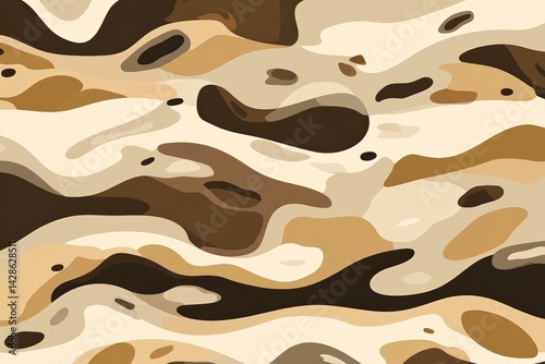 Abstract Sand and Brown Wave Pattern for Background Design