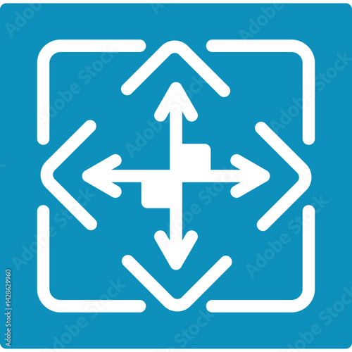 Perpendicular Icon Flat Icon