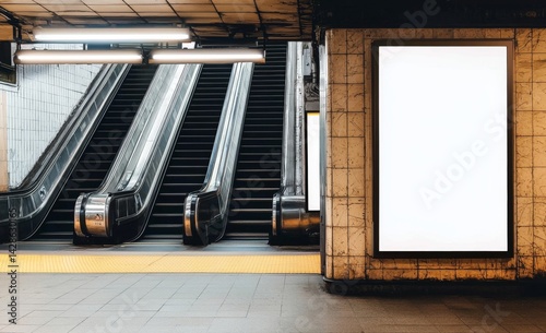 Media mockup showcasing digital ads in NYC transit 