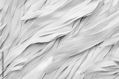 Obraz na płótnie Abstract Textured Background with Flowing White Organic Patterns w salonie