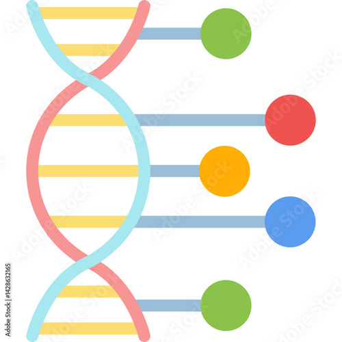Genetic Research Flat Icon