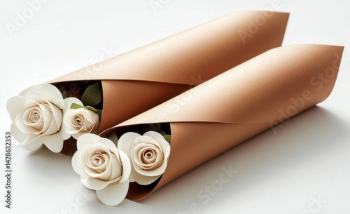 Versatile packaging mockup with a floral accent.