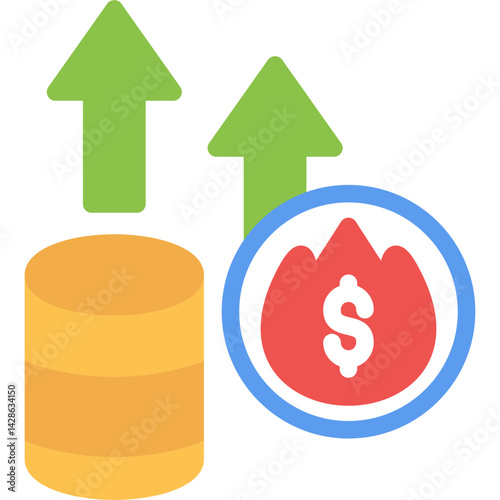 Inflation Cycle Flat Icon