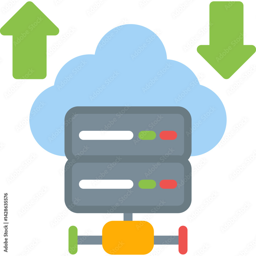 Hosting Provider Flat Icon