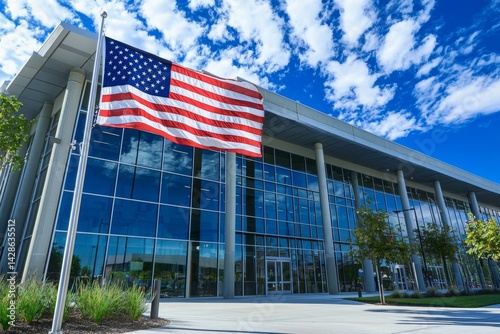 A Tribute to Veterans: The American Flag at a Healthcare Facility