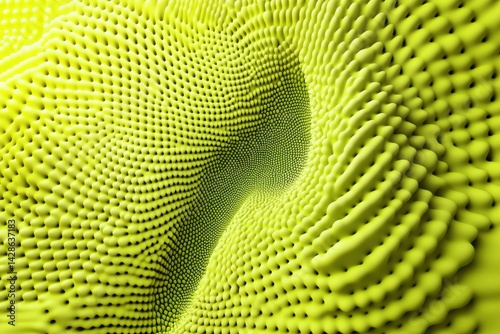 Abstract Yellow Wavy Surface with Bumps and Depth | 3D Texture Art
