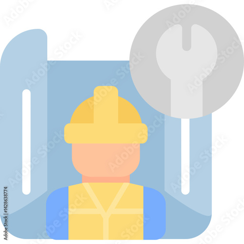 Industrial Workforce Flat Icon