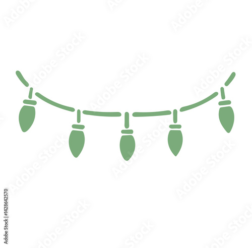 vector carton illustration string light