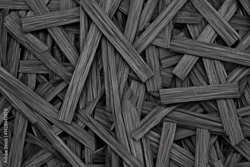 Obraz na płótnie Black Straws Textured Background Perfect for Abstract Design Work w salonie