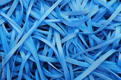 Obraz na płótnie Blue Ribbon Texture Background for Creative Design Projects w salonie