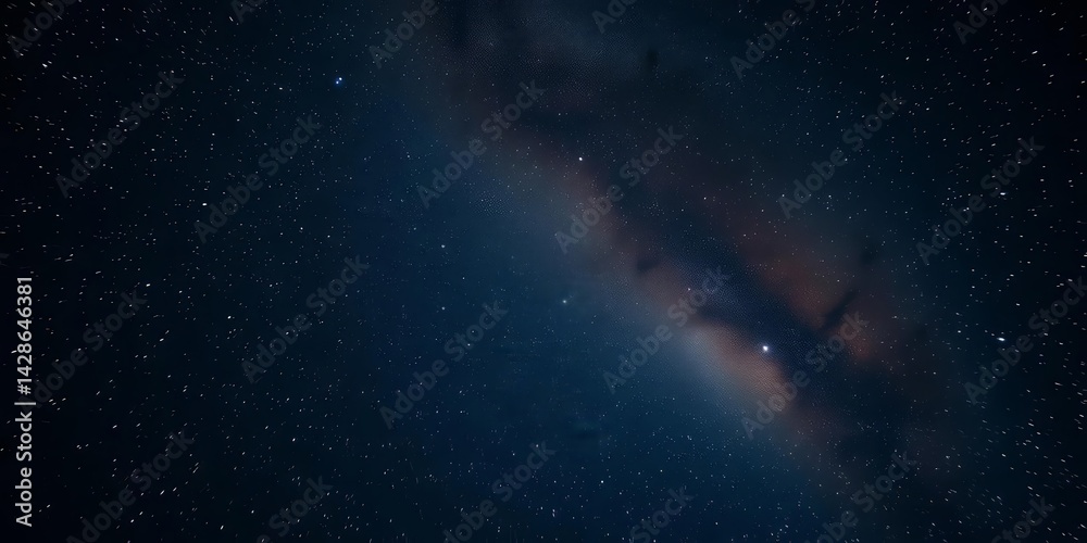 Fototapeta premium Vast, dark night sky brimming with countless sparkling stars, nature, stellar