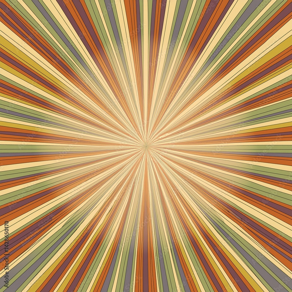 Fototapeta premium Retro sunburst ray background, graphic resource