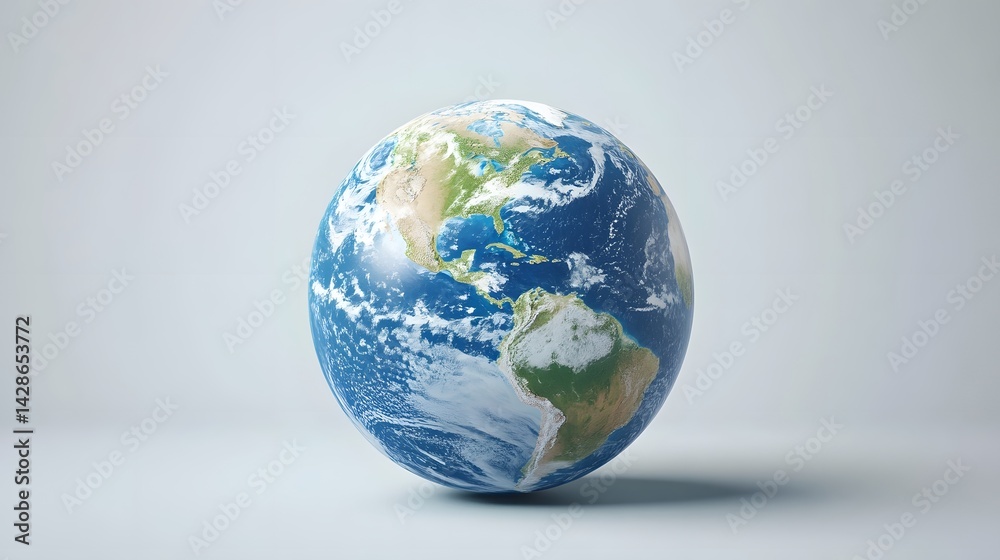 3D Rendering of Planet Earth Illustrating Global Environment and Sustainability 3D Rendering of Planet Earth Illustrating Global Environment and Sustainability