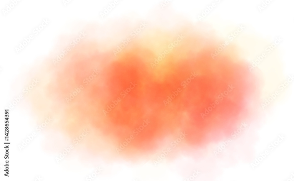 Fototapeta premium Abstract red smoke isolated on transparent white background. orange color fog clouds rising up. Colorful smoke texture. Steam, vapor, gas, fog special effect. Texture overlays. Graphic design elements