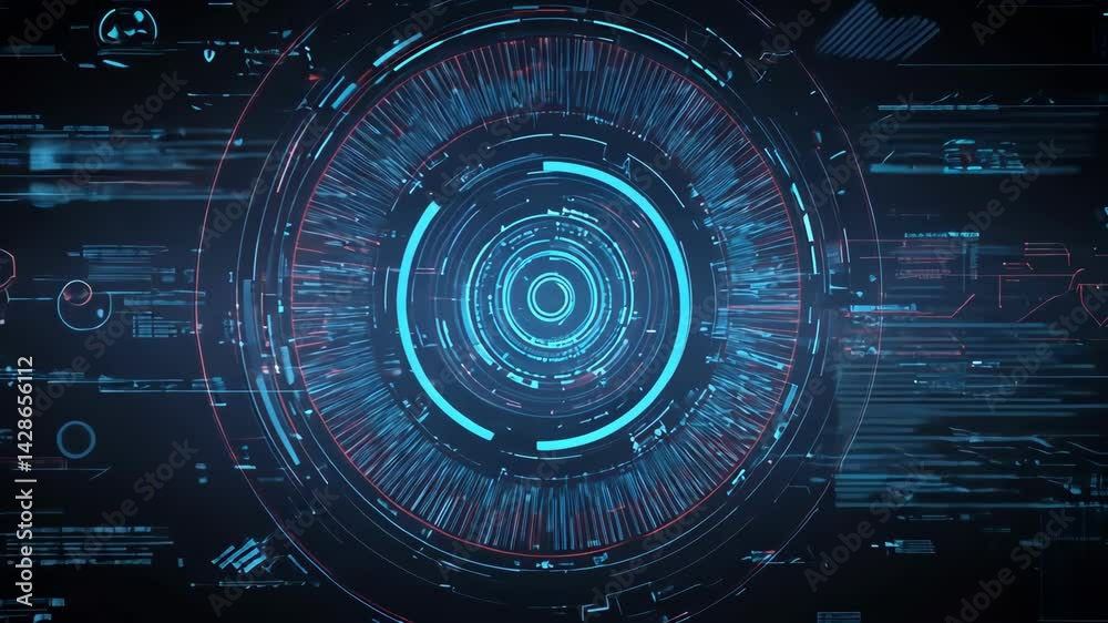 Abstract futuristic digital interface with lines and circular elements. Abstract futuristic digital interface with lines and circular elements.