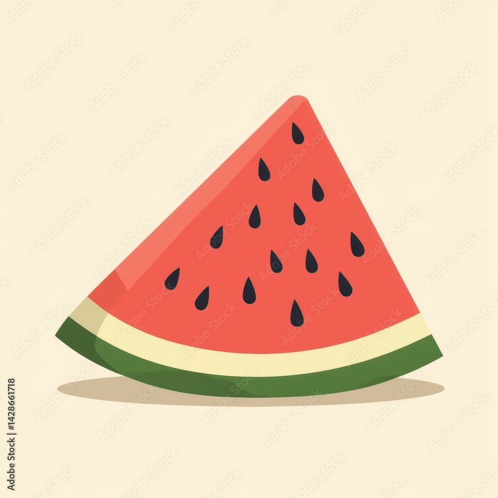 Fresh and vibrant slice of watermelon resting against a pastel background to welcome summertime refreshment and joy Generative AI Fresh and vibrant slice of watermelon resting against a pastel background to welcome summertime refreshment and joy Generative AI
