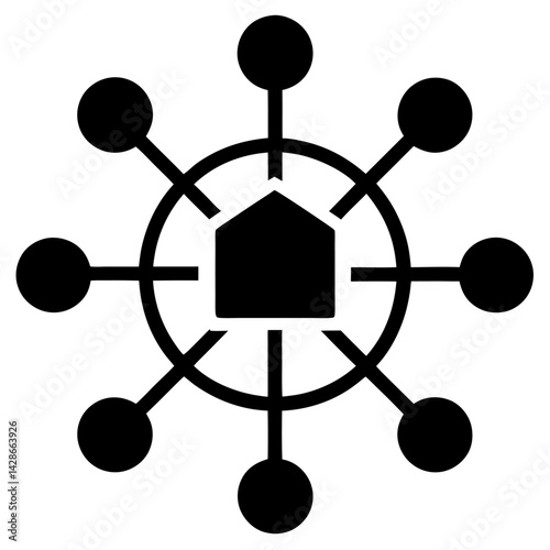 Abstract molecular network illustration of business chemistry shows 3D connections between spheres, symbolizing teamwork in science and technology