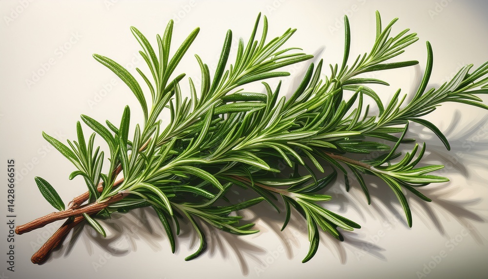 Fototapeta premium fresh rosemary sprig illustration