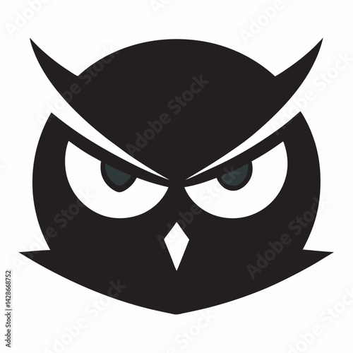Angry  eyes icon silhouette 