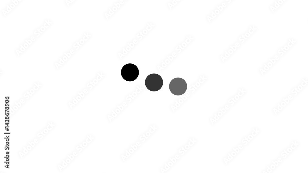 Loading dot animation 4k on white background Loading dot animation 4k on white background