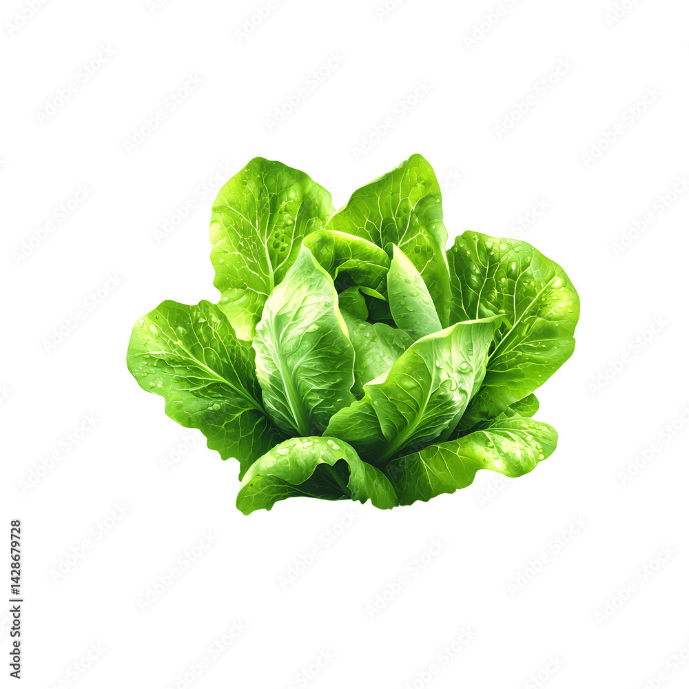 Obraz premium A close up view of a lush vibrant head of fresh green lettuce with crisp leafy foliage and a healthy natural appearance