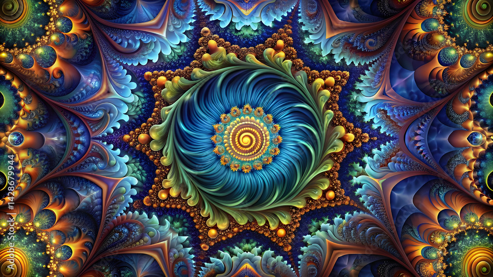 digital fractal pattern art digital fractal pattern art