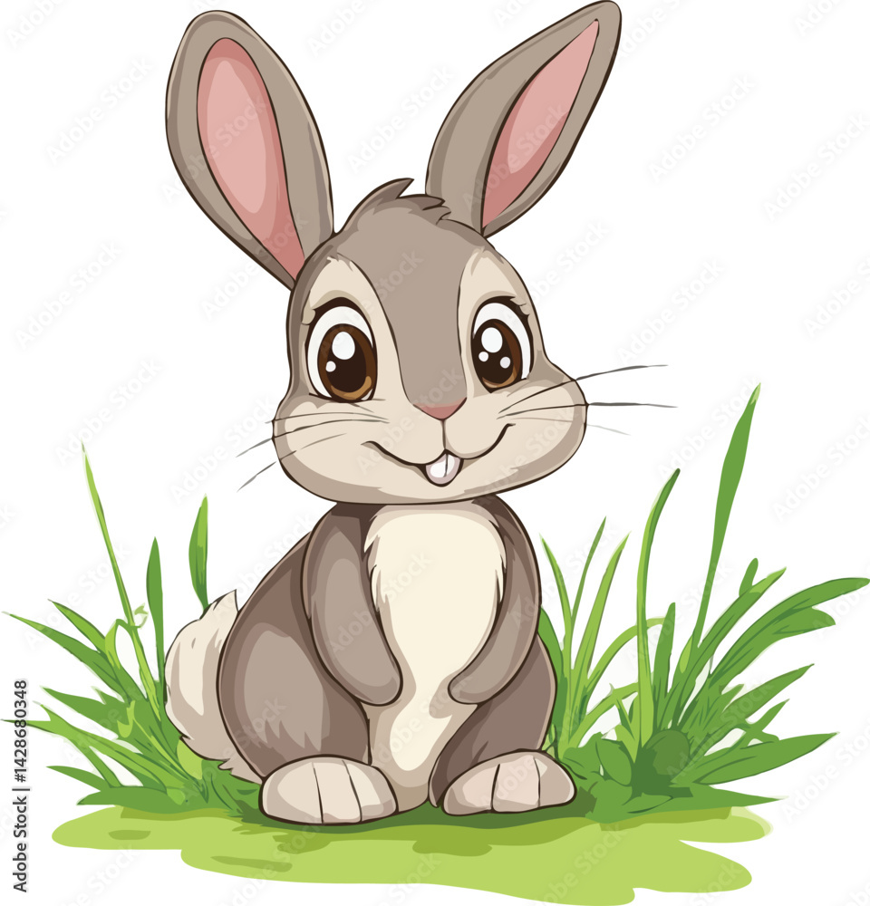 Fototapeta premium easter bunny with eggs