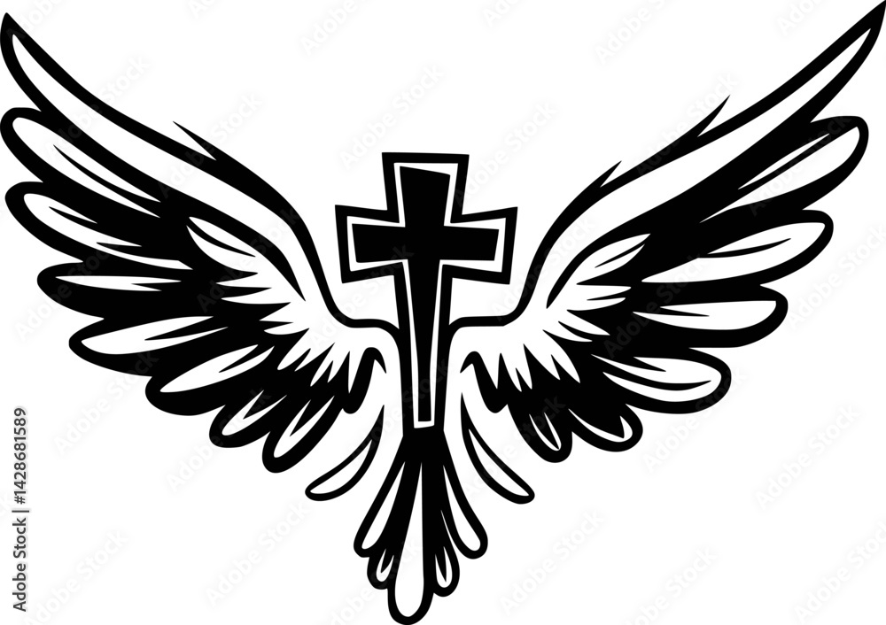 Fototapeta premium Jesus Cross SVG, Crucifix SVG, Christian Cross SVG, Cross Svg, Easter Svg, Religious Svg, Jesus Svg, Waymaker Svg, Faith Svg, Cross Svg File 