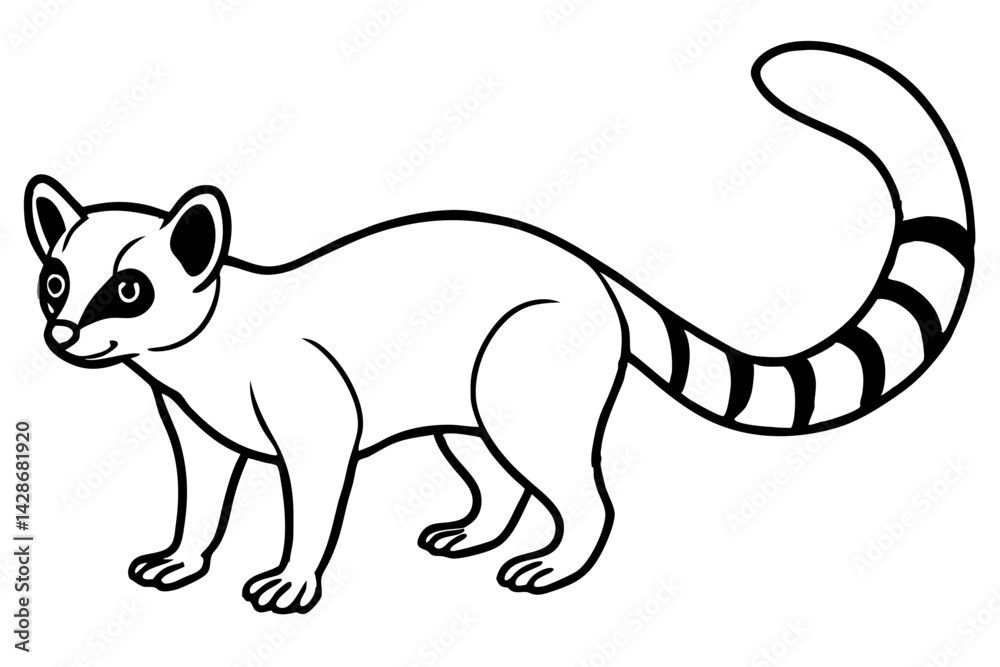Fototapeta premium Minimal Ringtail