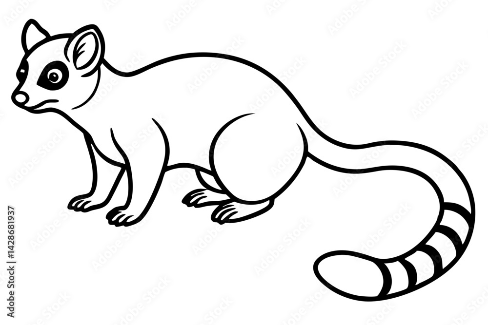 Obraz premium Minimal Ringtail