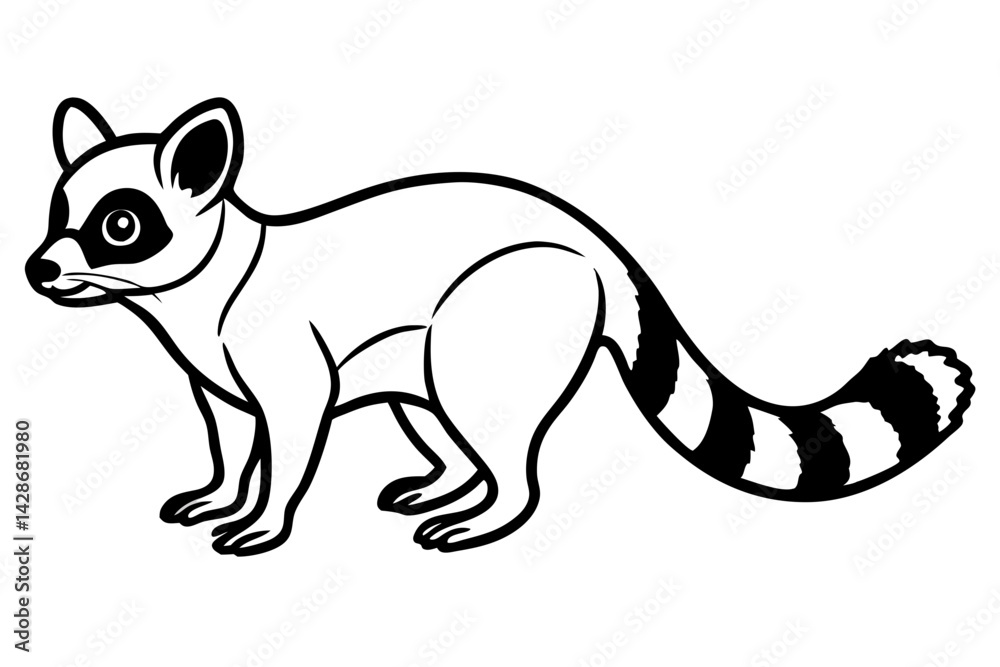 Obraz premium Minimal Ringtail