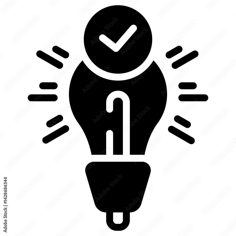 Obraz premium Idea glyph icon
