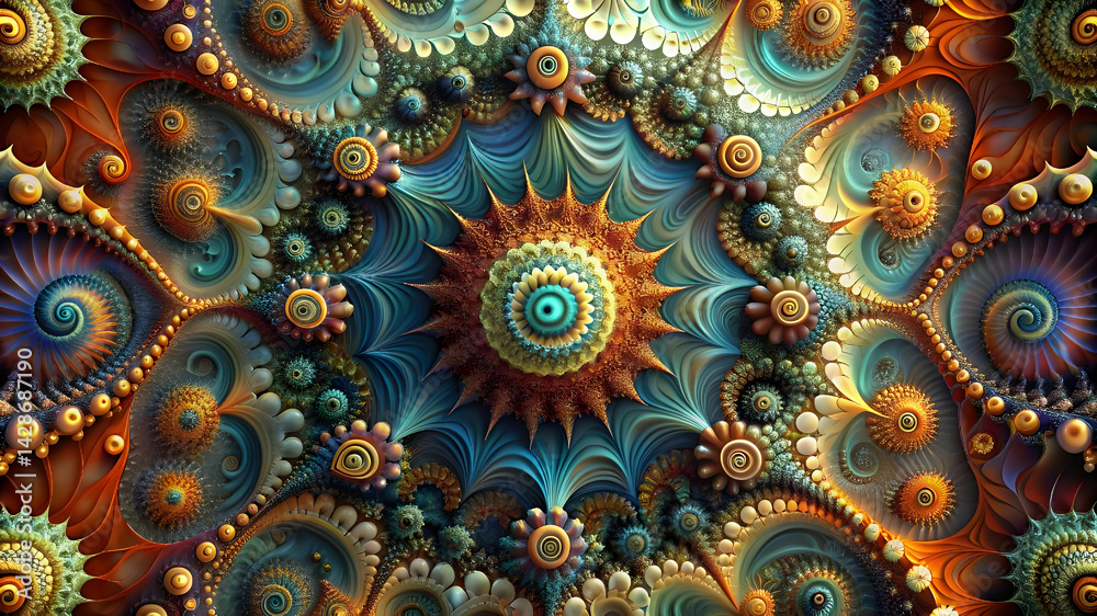 digital fractal pattern art digital fractal pattern art